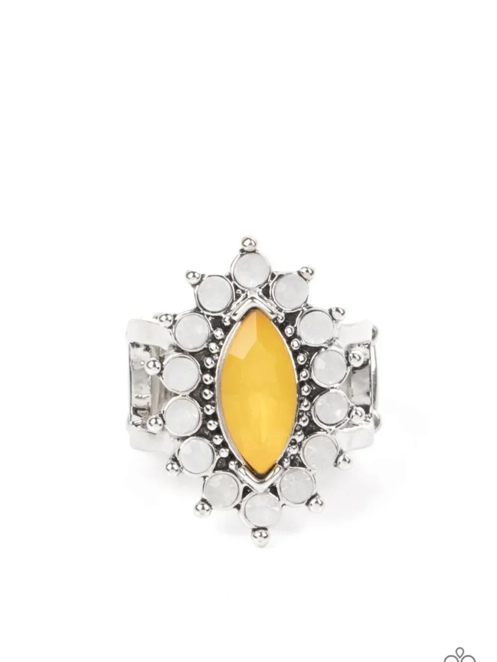 Paparazzi Jewelry Accessories - Everlasting Eden - Yellow Ring - Vintage